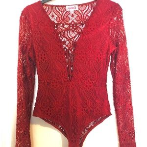 NWOT Full LACE Bodysuit